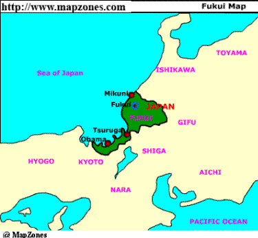 Map of Fukui