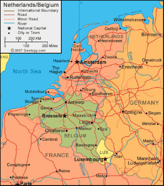 Belgium political map