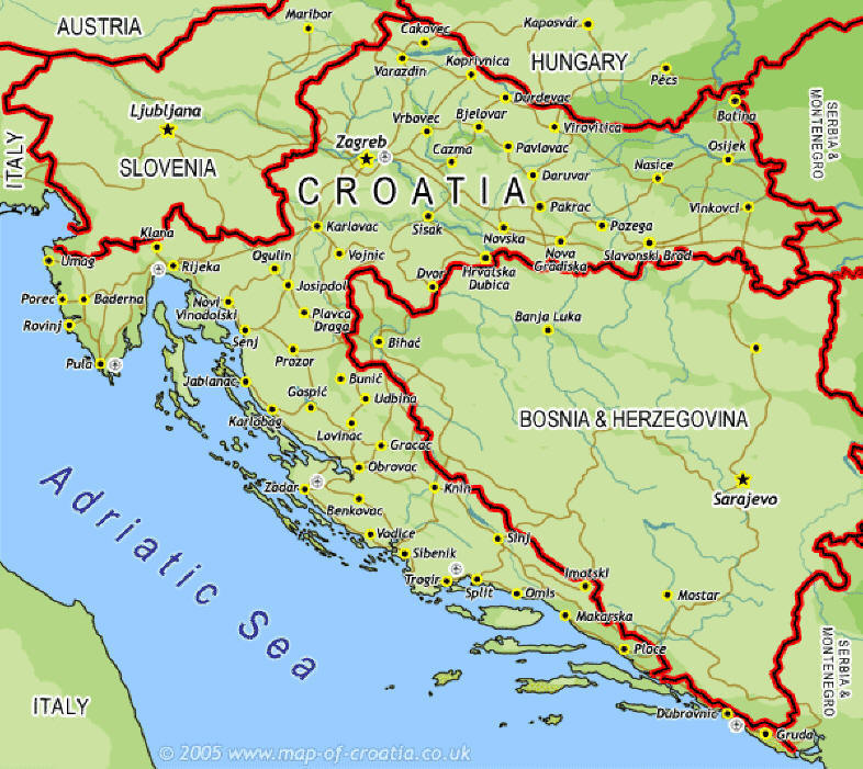 Large Map of Croatia