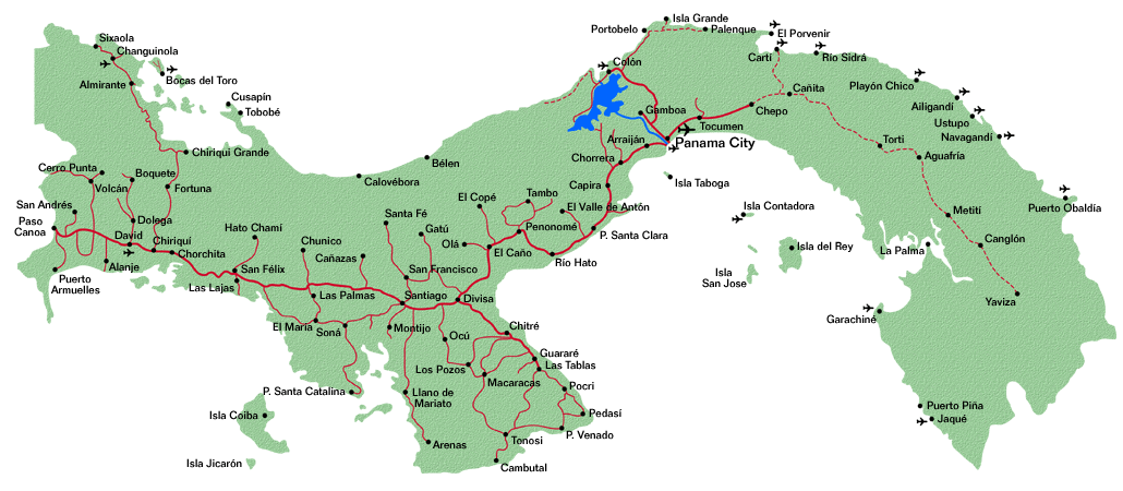 map of panama cental america maps panama map